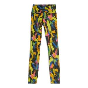 EUC Lululemon Align high rise 25” size 6 Undertone Black Multi